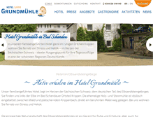 Tablet Screenshot of grundmuehle-elbsandsteingebirge.de